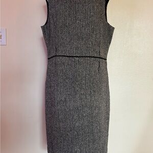 Banana Republic Black and White Midi Dress